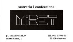 Sastreria i confeccions Miret